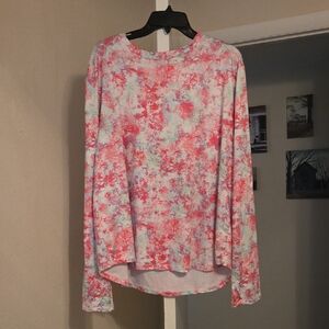 Silver Bait Pink and White Long Sleeve Top